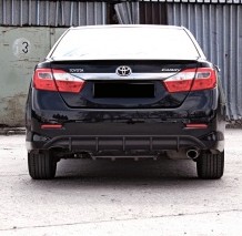 Диффузор заднего бампера var №1 (под окраску) для Toyota Camry XV50 (2012-2014)