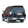 Защита заднего бампера «Уголки» (d63,5) для Mitsubishi Pajero IV (2006-2015)(Нерж. Сталь) купить недорого с доставкой в Ишим