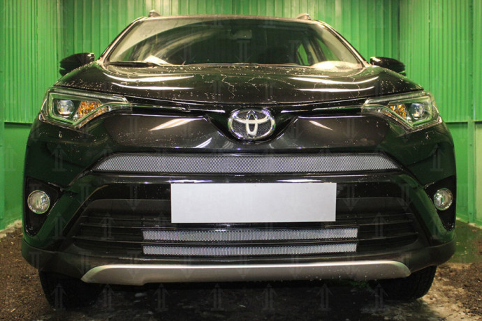 Защита радиатора "Standart" Toyota RAV4 (2015-2019) низ, хром купить недорого с доставкой в Ишим
