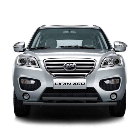 Защита переднего бампера двойная d63/51мм ШАГРЕНЬ (ППК) LIFAN X60 (2012-2016 г.в.) купить недорого с доставкой в Ишим