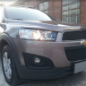Защита радиатора "Standart" Chevrolet Captiva рестайлинг (2013-2015) чёрная купить недорого с доставкой в Ишим