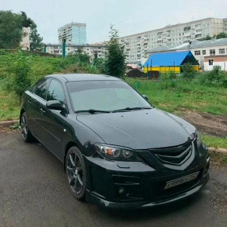 Накладки на фары (реснички) "Корнер" для Mazda 3, седан (2003-2009) купить недорого с доставкой в Ишим