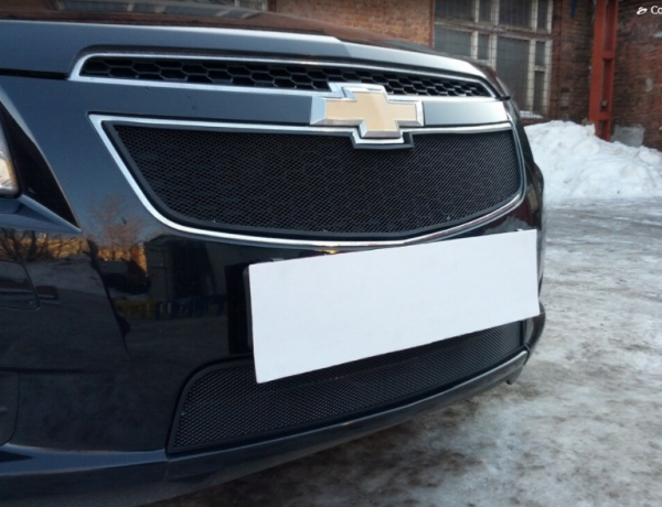 Защита радиатора "Standart" Chevrolet Cruze (2008-2013) верх, чёрная купить недорого с доставкой в Ишим