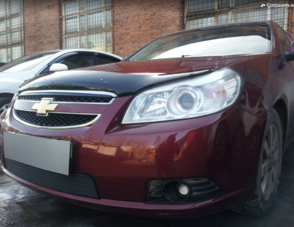 Защита радиатора "Standart" Chevrolet Epica (2006-2013) чёрная купить недорого с доставкой в Ишим