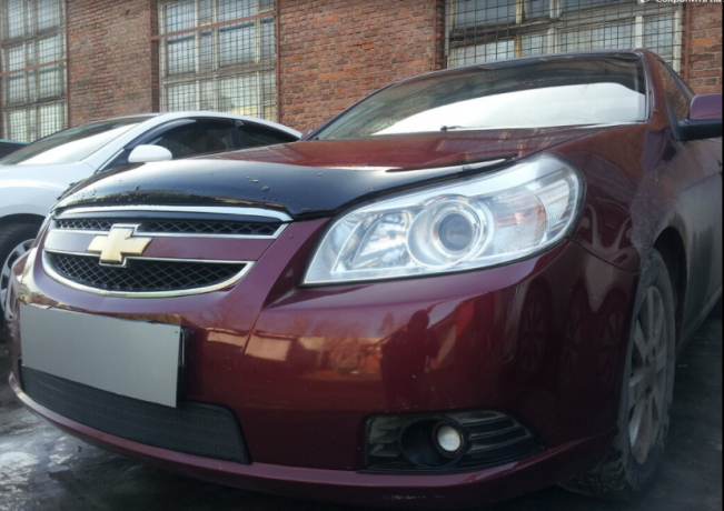 Защита радиатора "Standart" Chevrolet Epica (2006-2013) чёрная купить недорого с доставкой в Ишим