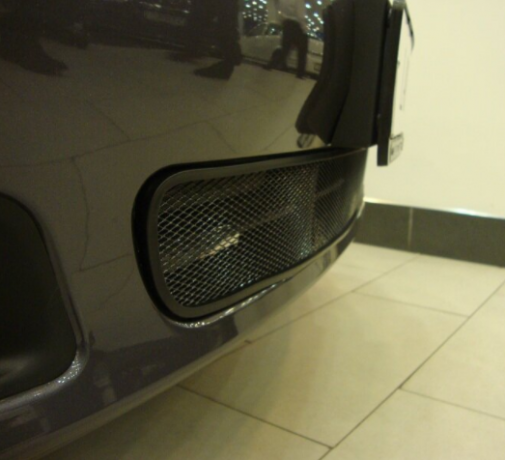 Защита радиатора "Standart" Chevrolet Lacetti (хэтчбек) чёрная купить недорого с доставкой в Ишим
