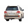 Защита заднего бампера «Уголки двойные» (d76) дя Toyota Land Cruiser 200 (2007-н.в.)(Нерж. Сталь) купить недорого с доставкой в Ишим