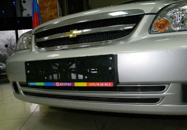 Защита радиатора "Standart" Chevrolet Lacetti седан (2004-2013) чёрная купить недорого с доставкой в Ишим