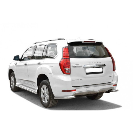 Защита заднего бампера «Уголки» (d63.5) Haval H9(Нерж. Сталь) купить недорого с доставкой в Ишим