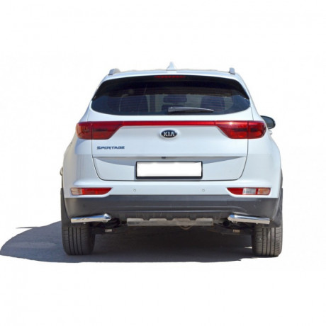 Защита заднего бампера «Уголки» (d51) для Kia Sportage (2016-н.в.)(Окрашенное) купить недорого с доставкой в Ишим