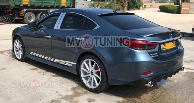 Диффузор заднего бампера var №4 (с килями) для Mazda 6 (2013 - н.в.) купить недорого с доставкой в Ишим