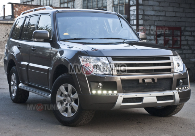 Бампер передний (в сборе) "Broomer Design" для Mitsubishi Pajero 4 (2006-2015) купить недорого с доставкой в Ишим