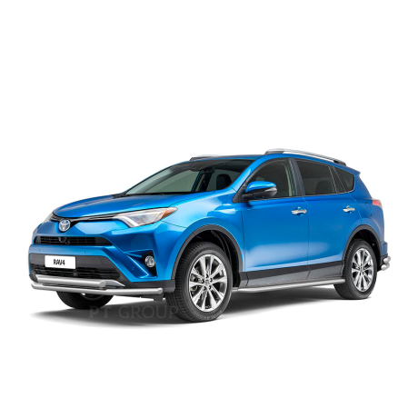 Защита переднего бампера двойная d63/63мм (НПС) Toyota RAV4 (2013-2018 г.в.) купить недорого с доставкой в Ишим