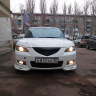 Накладки (клыки) на передний бампер Mazda 3 седан (2003-2009) глянец купить недорого с доставкой в Ишим