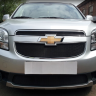 Защита радиатора "Standart" Chevrolet Orlando (2009-2015) верх, чёрная купить недорого с доставкой в Ишим