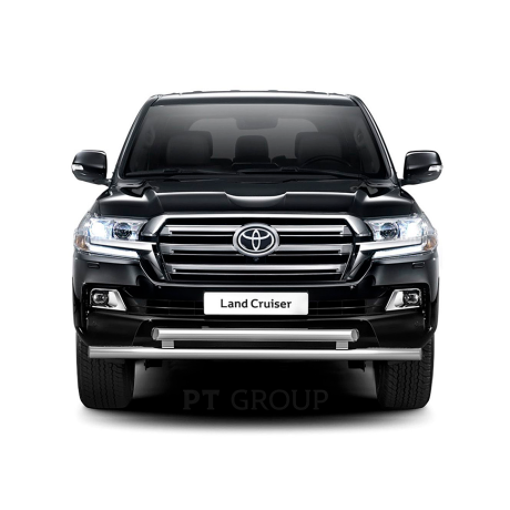 Защита переднего бампера двойная d63/63мм (НПС) Toyota Land Cruiser 200 (2014-н.в.) купить недорого с доставкой в Ишим