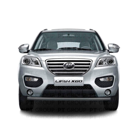 Защита переднего бампера одинарная d63мм ШАГРЕНЬ (ППК) LIFAN X60 (2012-2016 г.в.) купить недорого с доставкой в Ишим