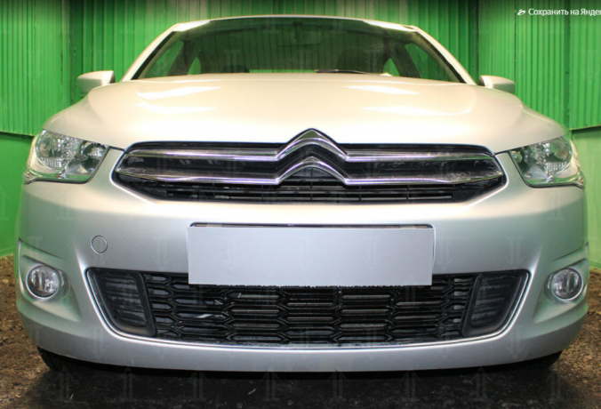 Защита радиатора "Standart" Citroen C-Elysee (2012-2017) чёрная купить недорого с доставкой в Ишим