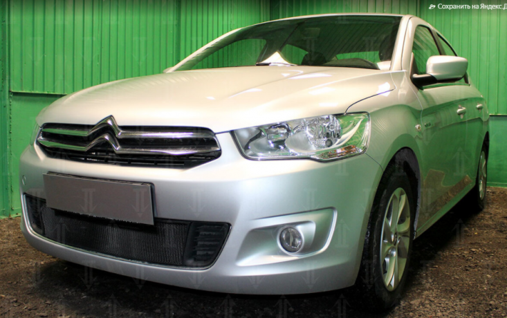 Защита радиатора "Standart" Citroen C-Elysee (2012-2017) чёрная купить недорого с доставкой в Ишим