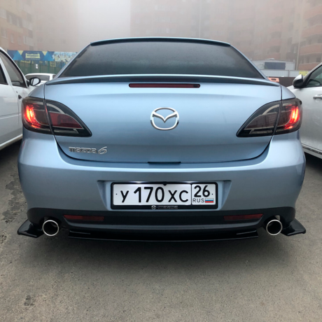 Комплект сплиттеров "KENSTYLE" для Mazda 6 GH (передний сплиттер спорт дорестайлинг 2008-2011) купить недорого с доставкой в Ишим