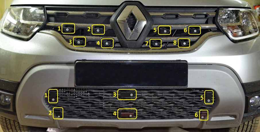 Заглушка №2 (низ/глухая) "КАРТ" для Renault Duster 2 (с 2021 г.в.) купить недорого с доставкой в Ишим