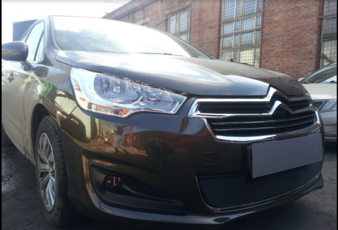 Защита радиатора "Standart" Citroen C4 седан (2013-2016) чёрная купить недорого с доставкой в Ишим
