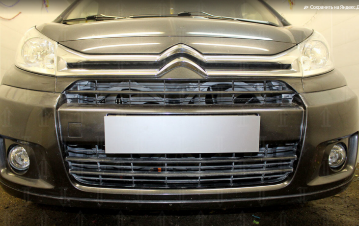Защита радиатора "Standart" Citroen Jumpy рестайлинг (2012-2017) верх, чёрная купить недорого с доставкой в Ишим