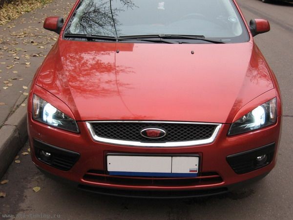 Накладки на фары (реснички) широкие var №2 для Ford Focus 2 (2004-2008) купить недорого с доставкой в Ишим