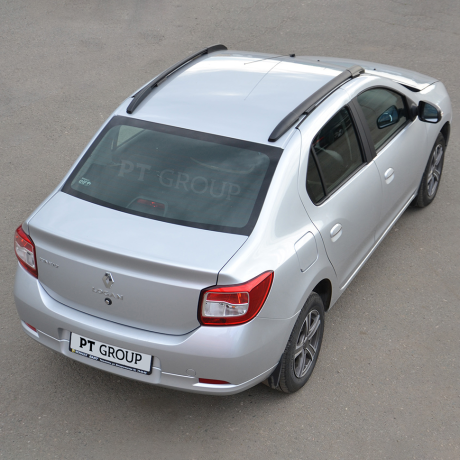 Рейлинги (Черный Муар) "Комфорт" RENAULT Logan (2014-н.в.) купить недорого с доставкой в Ишим