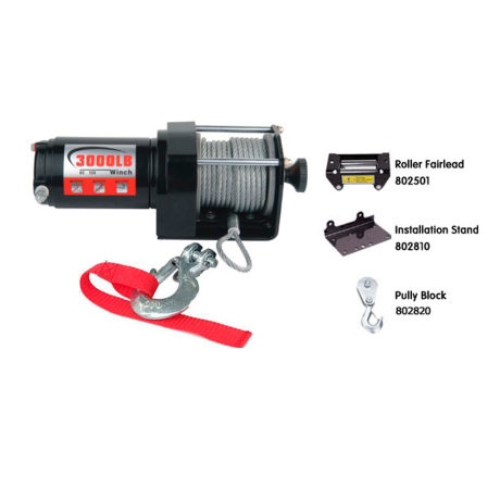 Лебедка для квадроцикла "Master Winch" PM3000, электрическая, 12В купить недорого с доставкой в Ишим