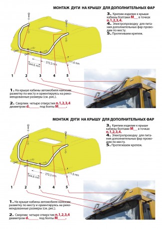 Дуга на крышу для дополнительных фар DAF FT XF105.510-560 (2008-2013)(Окрашенное) купить недорого с доставкой в Ишим
