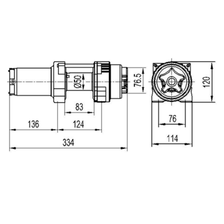 Лебедка для квадроцикла "Master Winch" Х2500, электрическая, 12В купить недорого с доставкой в Ишим