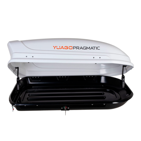 Автобокс YUAGO Pragmatic (тиснение) (EuroLock), белый, 410 л купить недорого с доставкой в Ишим