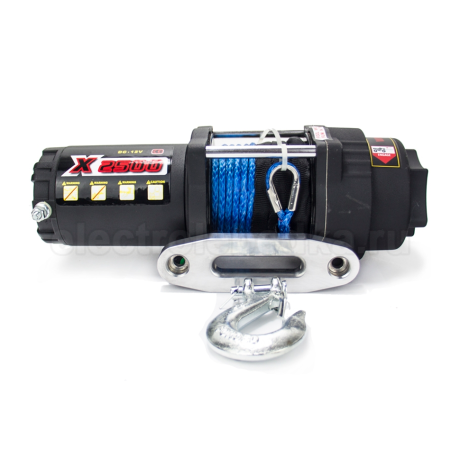 Лебедка для квадроцикла "Master Winch" Х2500S, электрическая, с синтетическим тросом, 12В купить недорого с доставкой в Ишим