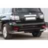 Защита заднего бампера «Уголки двойные» (d76) для Nissan Patrol (2010-2013)(Нерж. Сталь) купить недорого с доставкой в Ишим
