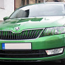 Спойлер переднего бампера (текстурный пластик) для Skoda Rapid (2012-н.в.) купить недорого с доставкой в Ишим