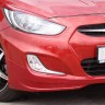 Накладки на фары (реснички) var №2 для Hyundai Solaris (2010-2013) купить недорого с доставкой в Ишим