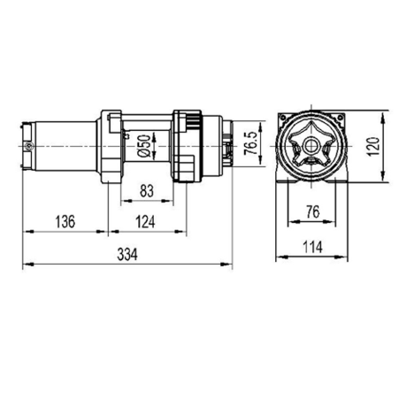 Лебедка для квадроцикла "Master Winch" Х3500S, электрическая, с синтетическим тросом, 12В купить недорого с доставкой в Ишим