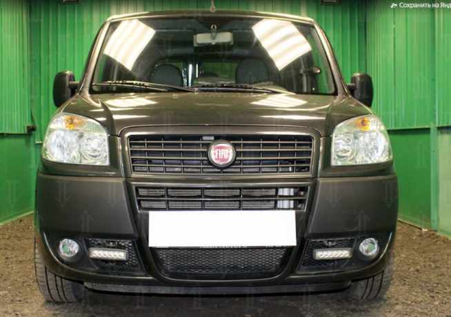 Защита радиатора "Standart" Fiat Doblo (2005-2016) чёрная купить недорого с доставкой в Ишим