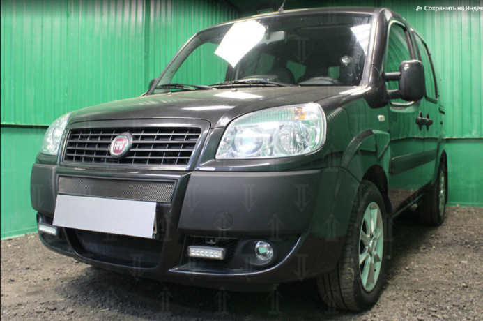 Защита радиатора "Standart" Fiat Doblo (2005-2016) чёрная купить недорого с доставкой в Ишим
