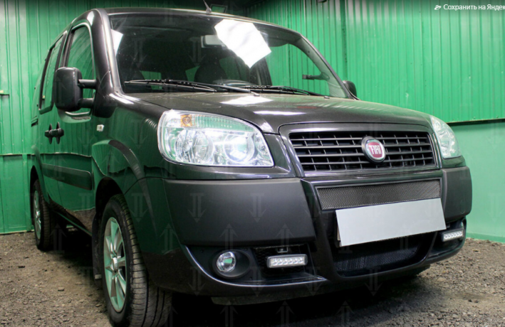 Защита радиатора "Standart" Fiat Doblo (2005-2016) чёрная купить недорого с доставкой в Ишим
