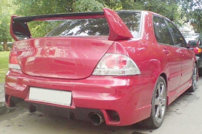 Бампер задний в стиле "EVO" для Mitsubishi Lancer IX (2003-2009) купить недорого с доставкой в Ишим