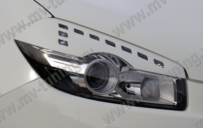 Накладки на фары (реснички) для Nissan Qashqai (2010-2013) купить недорого с доставкой в Ишим
