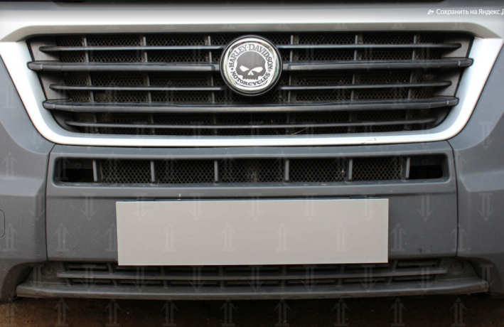 Защита радиатора "Standart" Fiat Ducato (2014-н.в.) чёрная купить недорого с доставкой в Ишим