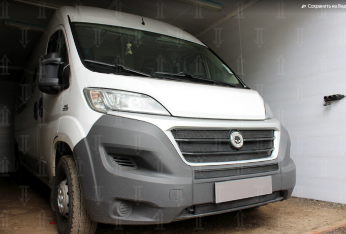 Защита радиатора "Standart" Fiat Ducato (2014-н.в.) чёрная купить недорого с доставкой в Ишим
