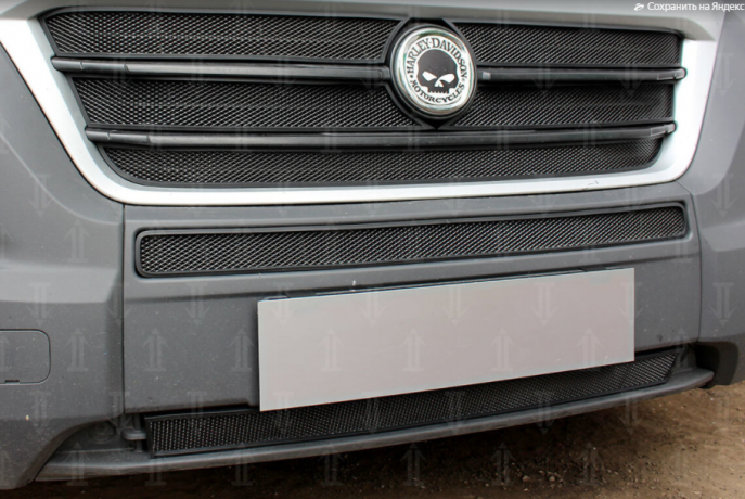 Защита радиатора "Standart" Fiat Ducato (2014-н.в.) чёрная купить недорого с доставкой в Ишим