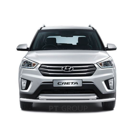 Защита переднего бампера двойная d63/63мм (НПС) HYUNDAI Creta (2016-н.в.) купить недорого с доставкой в Ишим