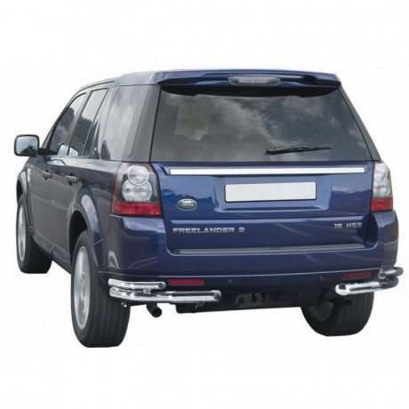 Защита заднего бампера «Уголки двойные» (d63.5) для Land Rover Freelander 2 (2012-2014)(Окрашенное) купить недорого с доставкой в Ишим
