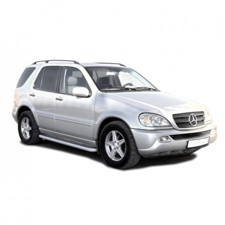 Защита порогов с алюминиевым листом (d63,5) для Mercedes-Benz ML 320/350 (2001-2005)(Окрашенное) купить недорого с доставкой в Ишим
