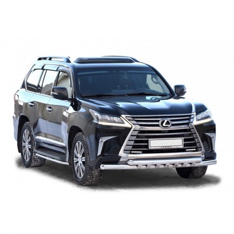 Защита переднего бампера «Труба двойная» (d76) для Lexus LX 450d (2016-н.в)(Окрашенное) купить недорого с доставкой в Ишим
